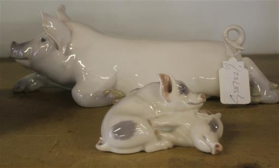 Royal Copenhagen pig & piglets